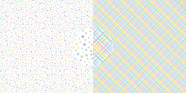 Dini Design - Scrapbook Papier - ca. 30x30cm - Blumen-Kariert 10 Bögen