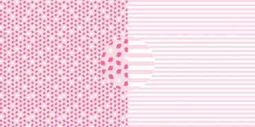 Dini Design - Scrapbook Papier - ca. 30x30cm - Erdbeeren-Streifen 10 Bögen