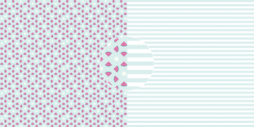 Dini Design - Scrapbook Papier - ca. 30x30cm - Wassermelonen-Streifen 10 Bögen