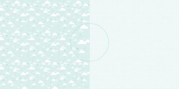 Dini Design - Scrapbook Papier - ca. 30x30cm - zuckerblau Wolken/Vichykaro 10 Bögen