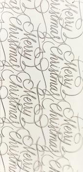 Verzierwachsplatte 100x200mm - Merry Christmas (1 Stück)