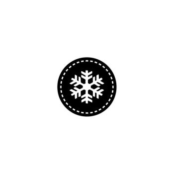 Stempel flächig Kreis Naht Schneeflocke