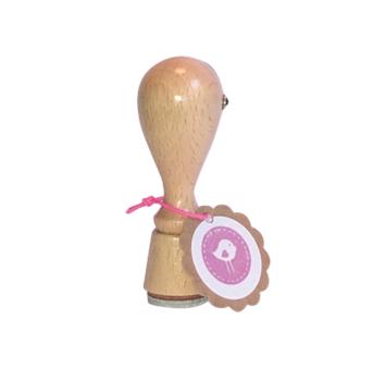 Stempel flächig Kreis Naht Papierboot