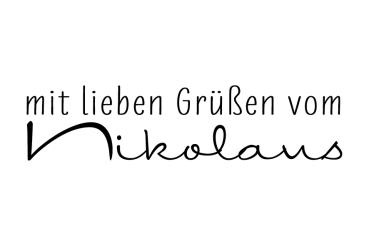Stempel - mit lieben Grüßen vom Nikolaus - B 75 x H 25 mm
