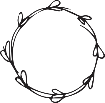 Stempel - Kringelkreis Blätter - Ø 30 mm