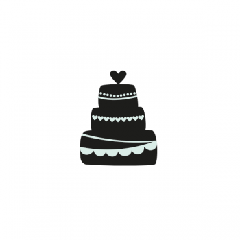 Stempel - Torte groß - B 40 x H 40 mm