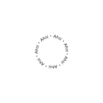 Stempel - Ahoi rund - B 40 x H 40 mm