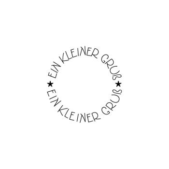 Stempel - ein kleiner Gruß - rund