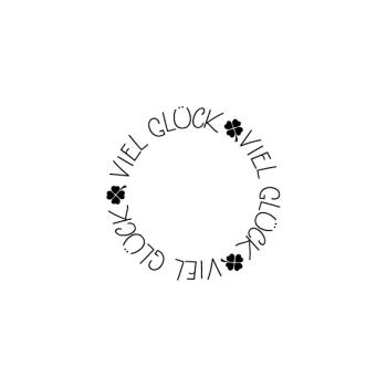 Stempel - Viel Glück - rund