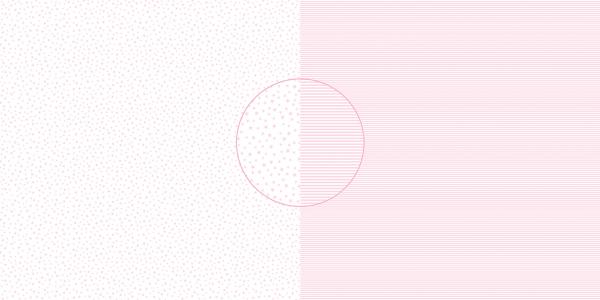 Dini Design - Scrapbook Papier - ca. 30x30cm - zuckerrosa Sterne/Streifen 10 Bögen