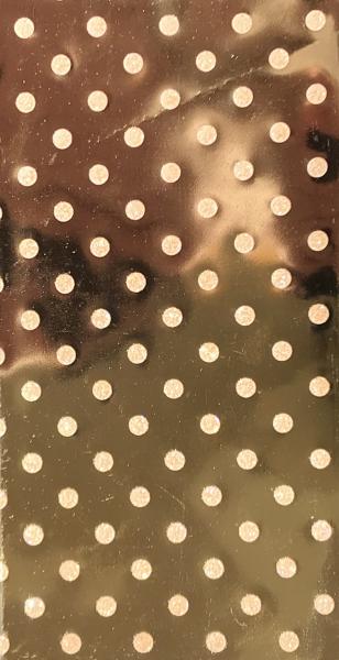 Verzierwachsplatte 100x200mm - Punkte glitter/gold (1 Stück)