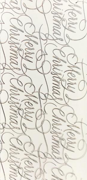 Verzierwachsplatte 100x200mm - Merry Christmas (1 Stück)