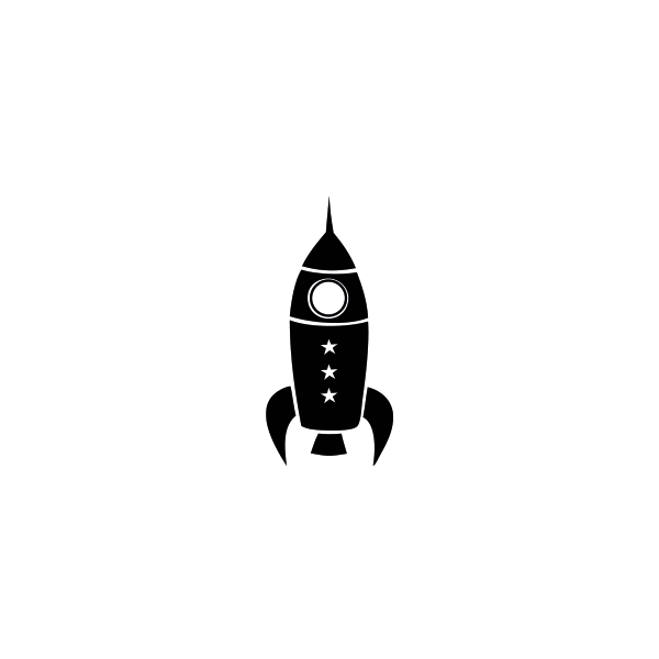 Stempel - Rakete groß - B 30 x H 55 mm