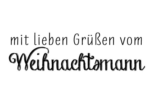 Stempel - mit lieben Grüßen vom Weihnachtsmann - B 75 x H 25 mm