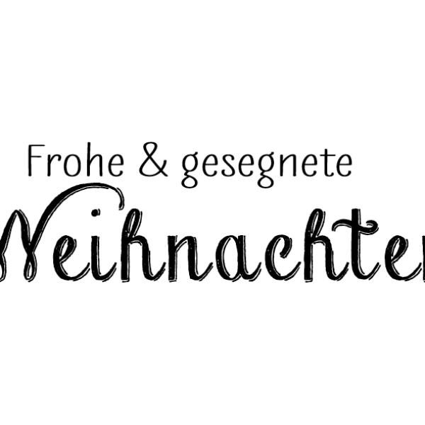 Stempel - frohe & gesegnete Weihnachten - B 70 x H 25 mm