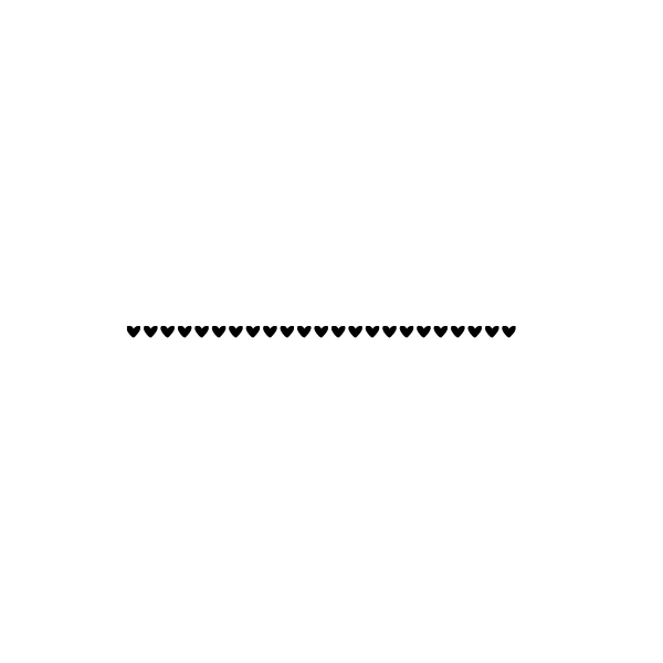 Stempel - Herzensbordüre - B 100 x H 15 mm