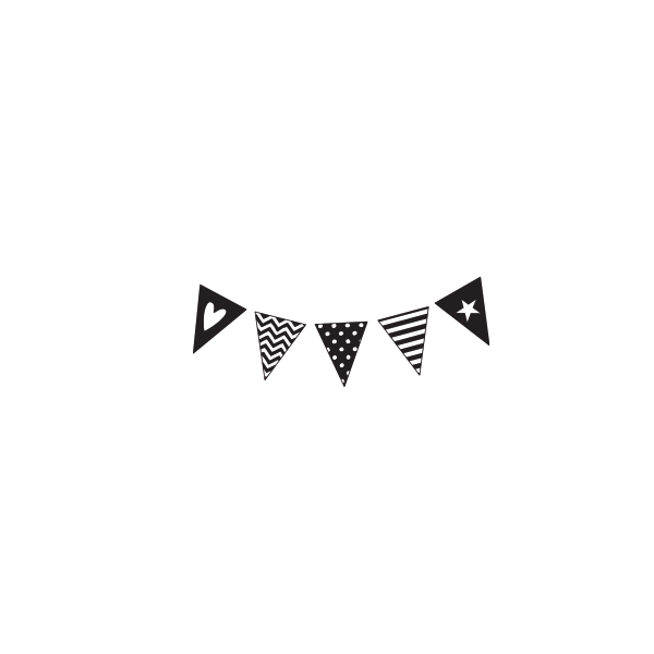 Stempel - Wimpelkette - B 60 x H 25 mm