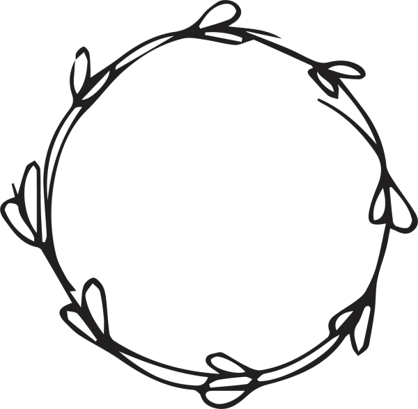 Stempel - Kringelkreis Blätter - Ø 30 mm