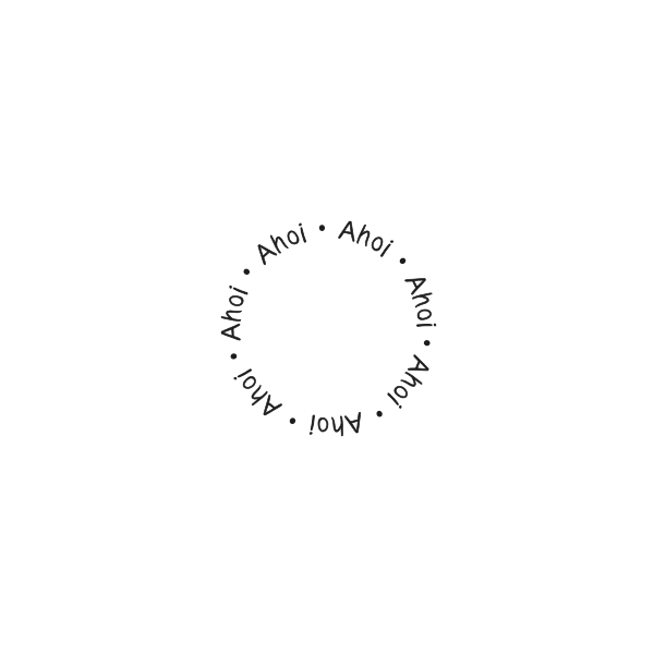 Stempel - Ahoi rund - B 40 x H 40 mm