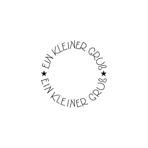 Stempel - ein kleiner Gruß - rund