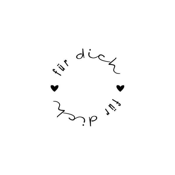 Stempel - für dich - rund