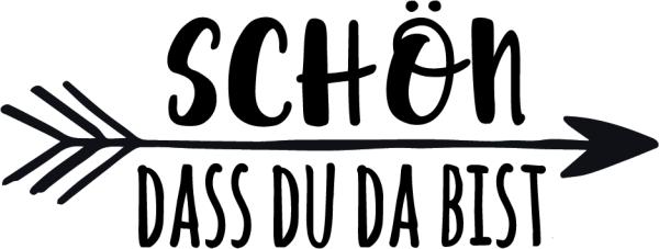 Stempel - schön dass du da bist - zweizeilig- B 40 x H 20 mm