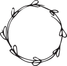 Stempel - Kringelkreis Blätter - Ø 30 mm