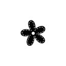 Stempel - Blume mit Naht